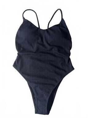 Vix Swimwear Textured One Piece Swimsuit Black Size L
